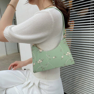 Elegant Lace Floral Shoulder Bag-Kawaii Dream