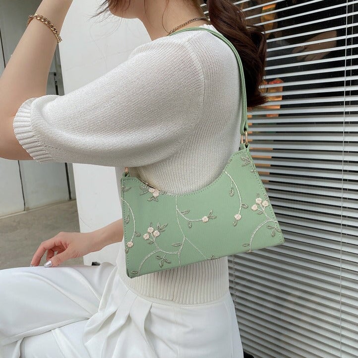 Elegant Lace Floral Shoulder Bag-Kawaii Dream