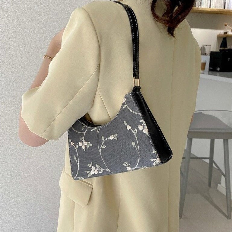 Elegant Lace Floral Shoulder Bag-Kawaii Dream