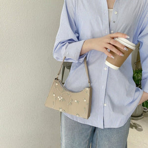 Elegant Lace Floral Shoulder Bag-Kawaii Dream