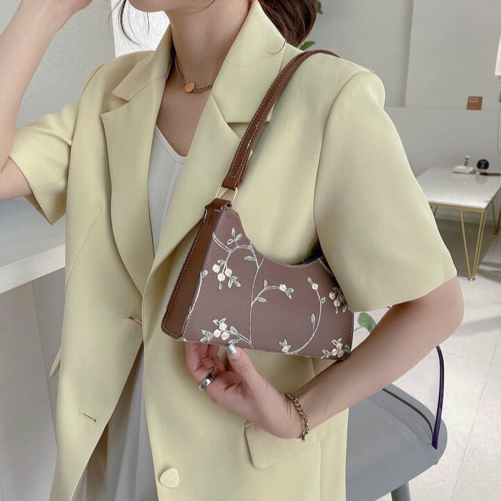 Elegant Lace Floral Shoulder Bag-Kawaii Dream
