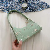 Elegant Lace Floral Shoulder Bag-Kawaii Dream