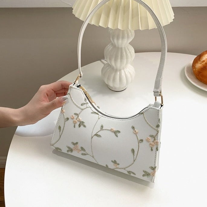 Elegant Lace Floral Shoulder Bag-Kawaii Dream