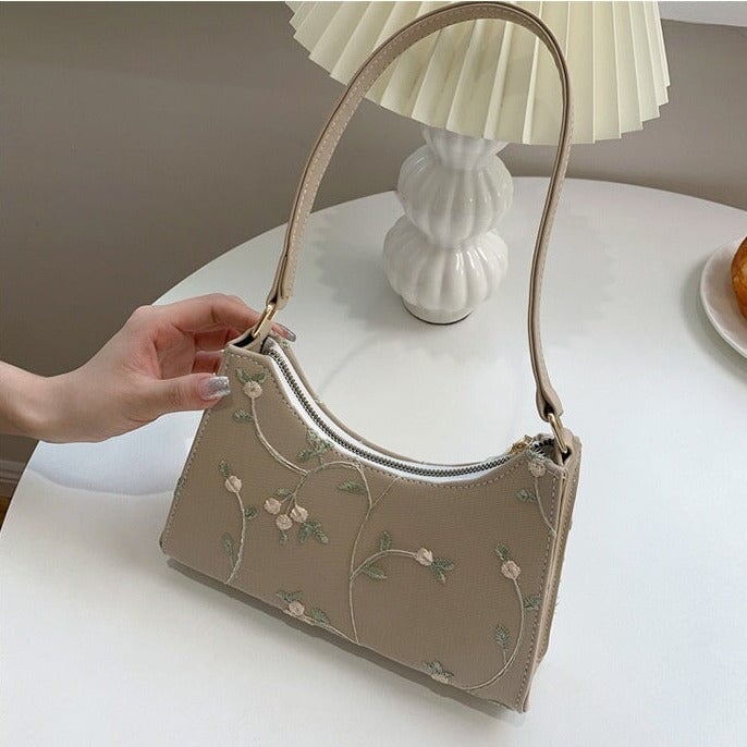 Elegant Lace Floral Shoulder Bag-Kawaii Dream