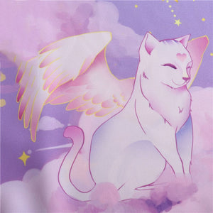 Elegant Sky Clouds Flying Cats Japanese Kimono-Kawaii Dream