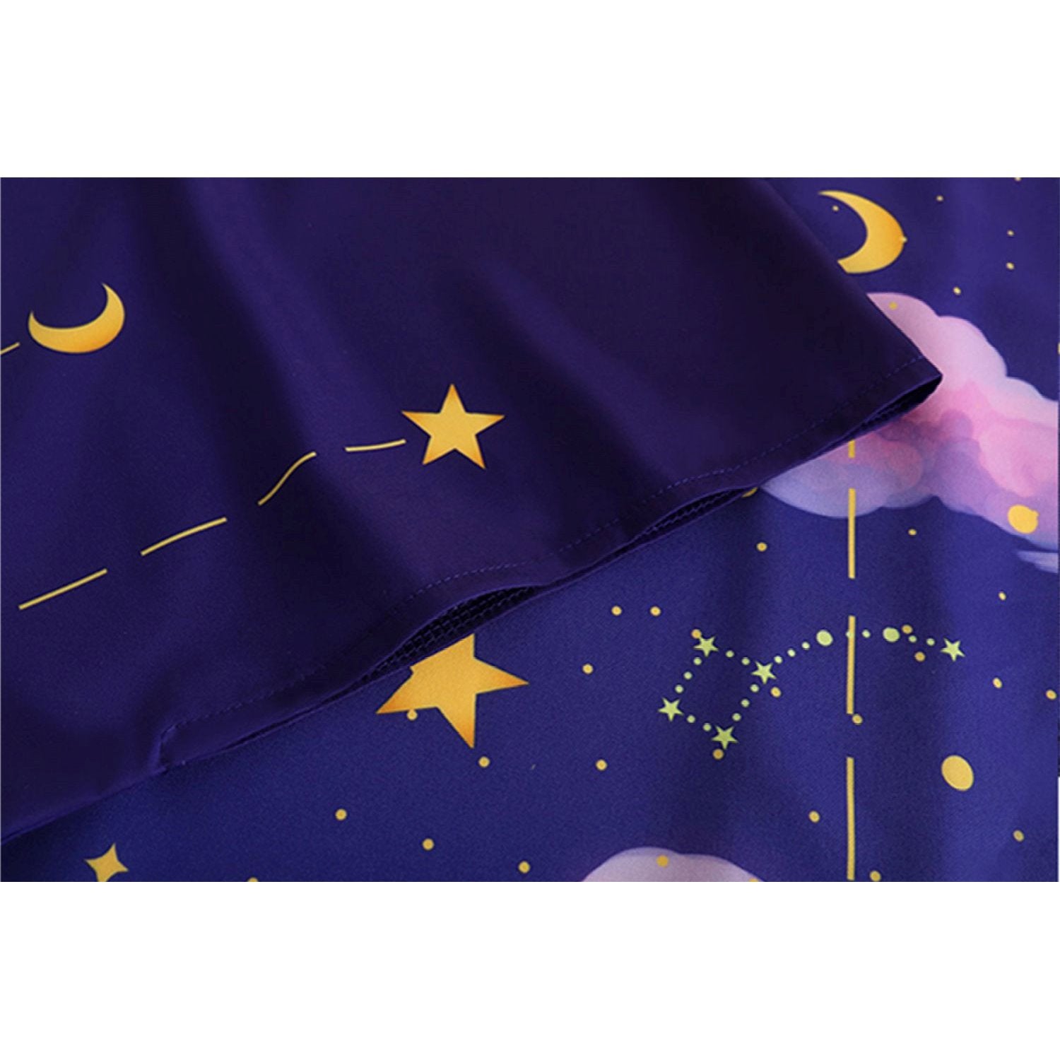 Elegant Sky Clouds Flying Cats Japanese Kimono-Kawaii Dream