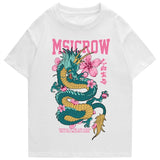 Emerald Dragon Pink Sakura Unisex Cotton Tee-Kawaii Dream