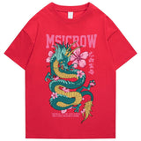Emerald Dragon Pink Sakura Unisex Cotton Tee-Kawaii Dream
