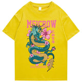 Emerald Dragon Pink Sakura Unisex Cotton Tee-Kawaii Dream