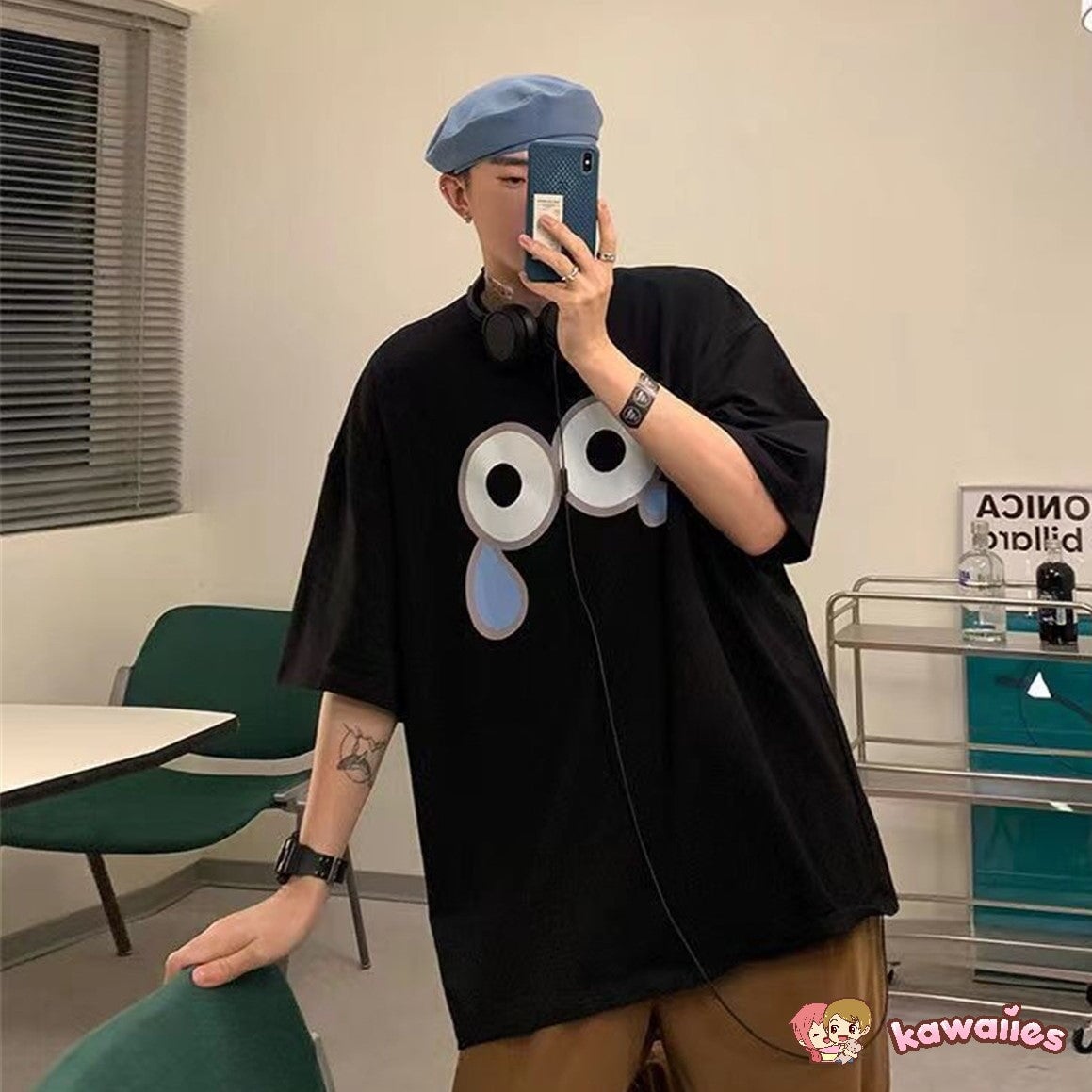 Emoji Expression Oversized Tee-Kawaii Dream