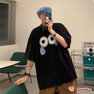 Emoji Expression Oversized Tee-Kawaii Dream