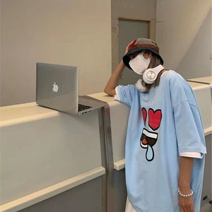 Emoji Expression Oversized Tee-Kawaii Dream