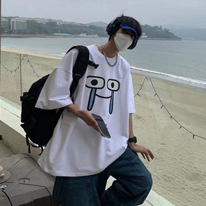 Emoji Expression Oversized Tee-Kawaii Dream