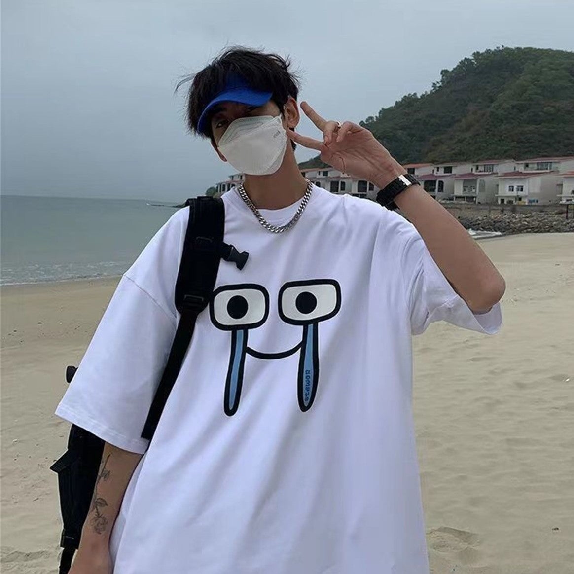 Emoji Expression Oversized Tee-Kawaii Dream