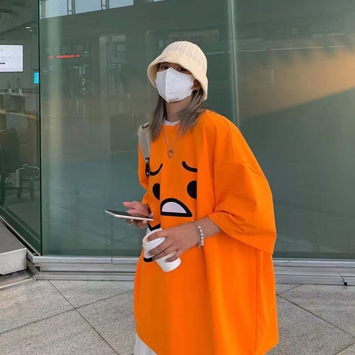 Emoji Expression Oversized Tee-Kawaii Dream