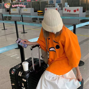 Emoji Expression Oversized Tee-Kawaii Dream