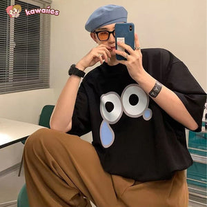 Emoji Expression Oversized Tee-Kawaii Dream