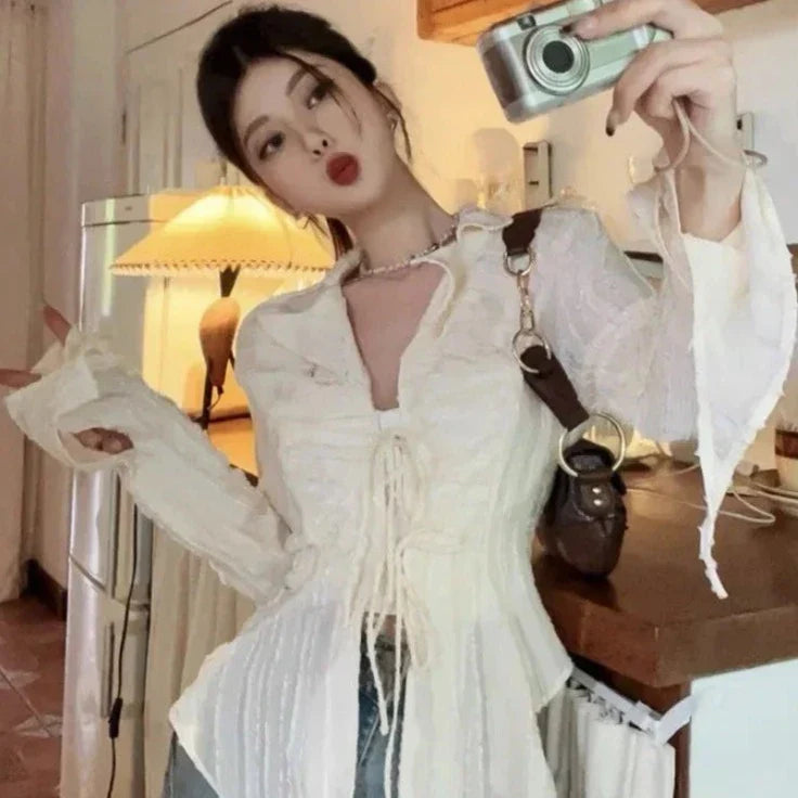 Fairytale Long Sleeve Blouse-Kawaii Dream