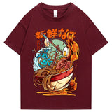 Flaming Hot Wagyu Ramen Unisex Cotton Tee-Kawaii Dream