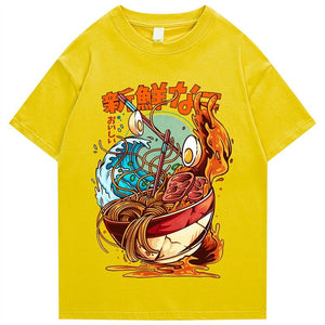 Flaming Hot Wagyu Ramen Unisex Cotton Tee-Kawaii Dream