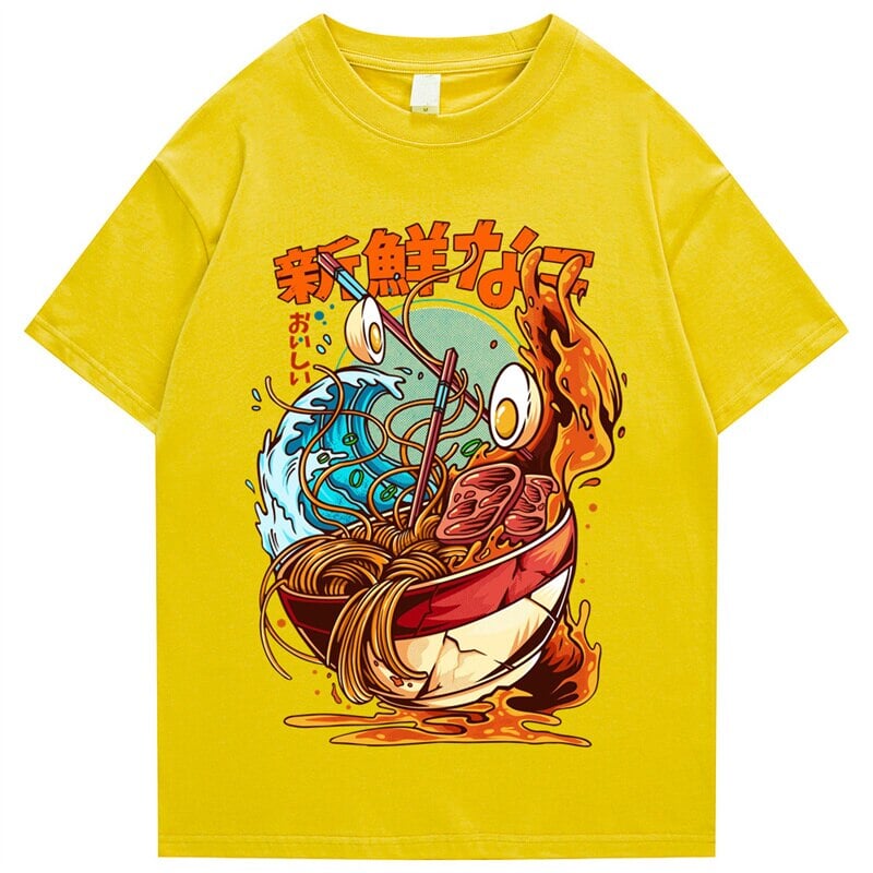 Flaming Hot Wagyu Ramen Unisex Cotton Tee-Kawaii Dream