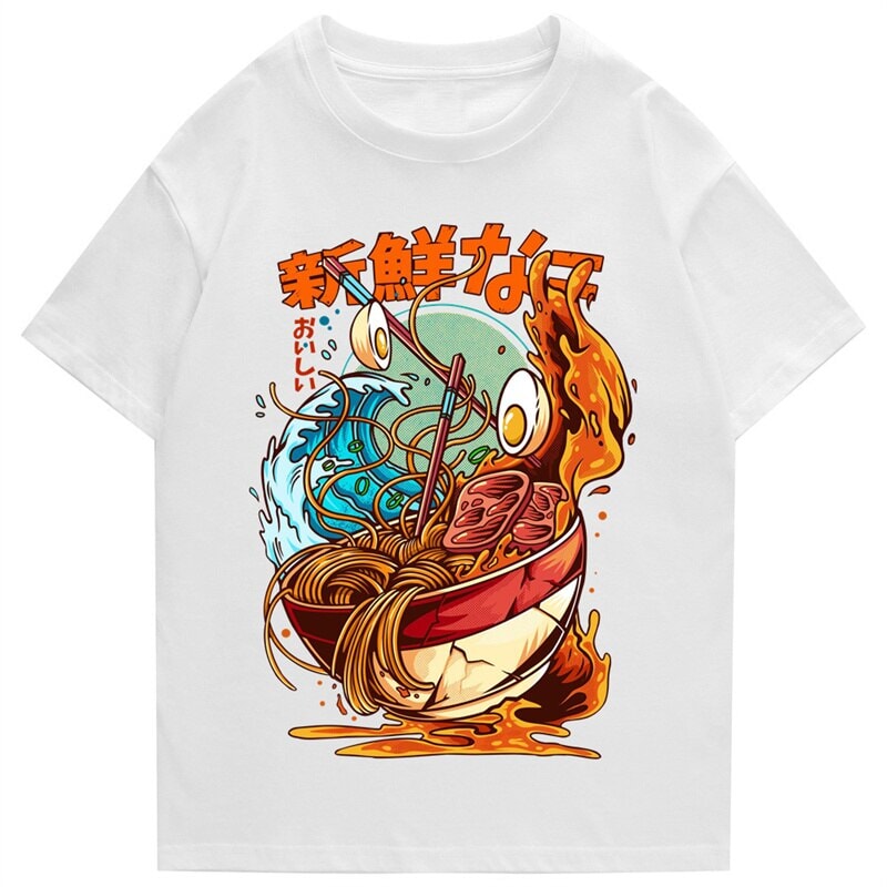 Flaming Hot Wagyu Ramen Unisex Cotton Tee-Kawaii Dream