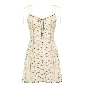 Floral French Vintage Dress Cardigan Set-Kawaii Dream