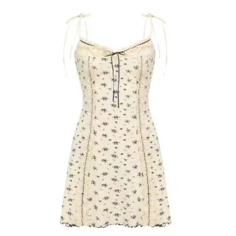 Floral French Vintage Dress Cardigan Set-Kawaii Dream
