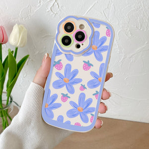 Floral Purple Pink Strawberry iPhone Case-Kawaii Dream