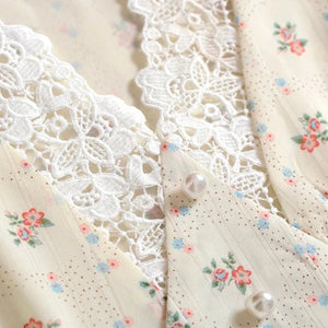 Floral Vintage Lace Cottage Dress-Kawaii Dream