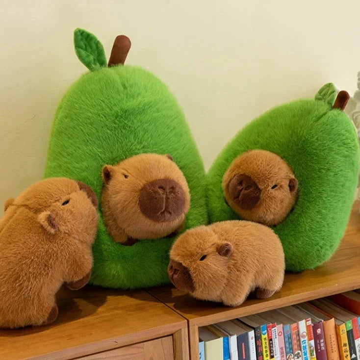 Fluffy Avocado Capybara Plushie-Kawaii Dream
