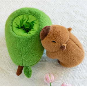 Fluffy Avocado Capybara Plushie-Kawaii Dream