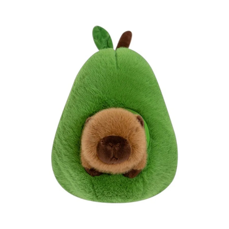 Fluffy Avocado Capybara Plushie-Kawaii Dream