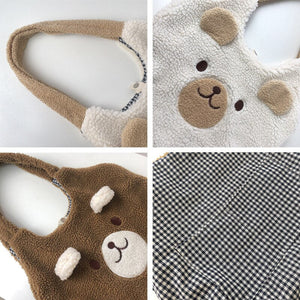 Fluffy Bear Tote Bag with Small Ears-Kawaii Dream