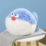 Fluffy Blue Pink Puffer Fish Plushie-Kawaii Dream