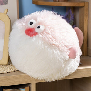 Fluffy Blue Pink Puffer Fish Plushie-Kawaii Dream
