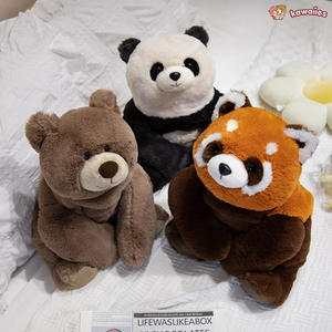 Fluffy Brown Bear Panda Red Panda Plushies-Kawaii Dream