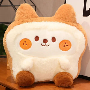 Fluffy Bunny Dog Chicken Toastie Bread Plushie-Kawaii Dream