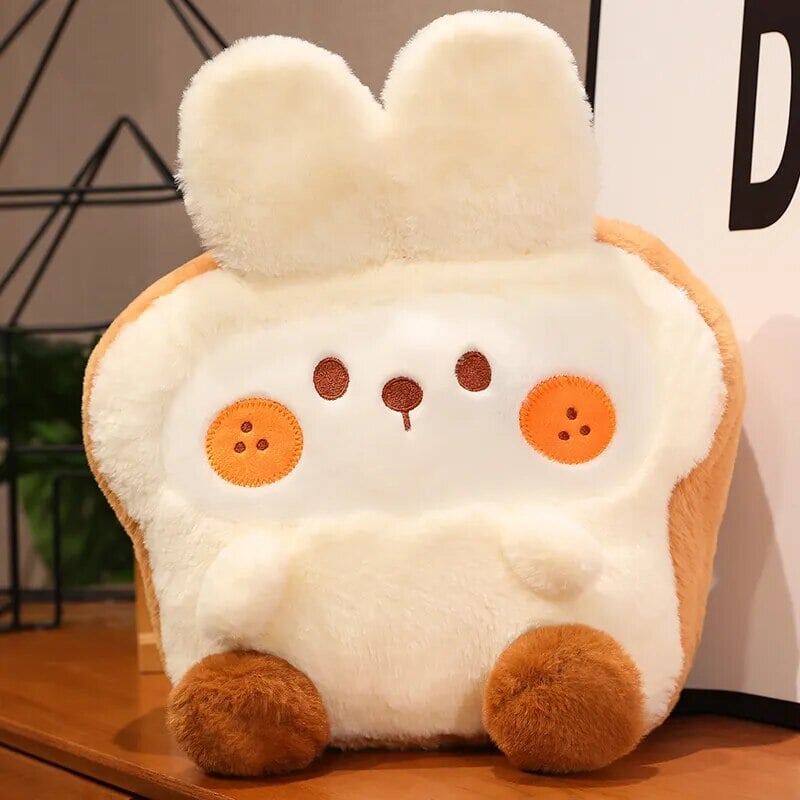 Fluffy Bunny Dog Chicken Toastie Bread Plushie-Kawaii Dream