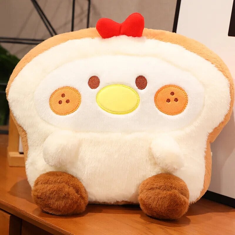 Fluffy Bunny Dog Chicken Toastie Bread Plushie-Kawaii Dream