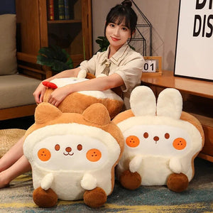 Fluffy Bunny Dog Chicken Toastie Bread Plushie-Kawaii Dream
