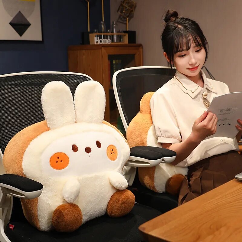 Fluffy Bunny Dog Chicken Toastie Bread Plushie-Kawaii Dream