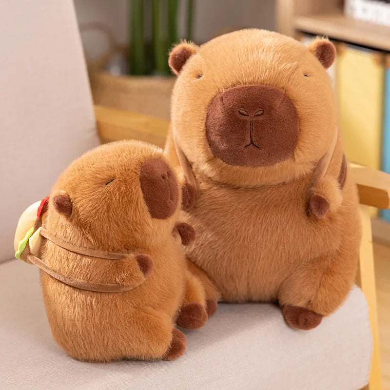 Fluffy Capybara Burger Bag Plushies-Kawaii Dream