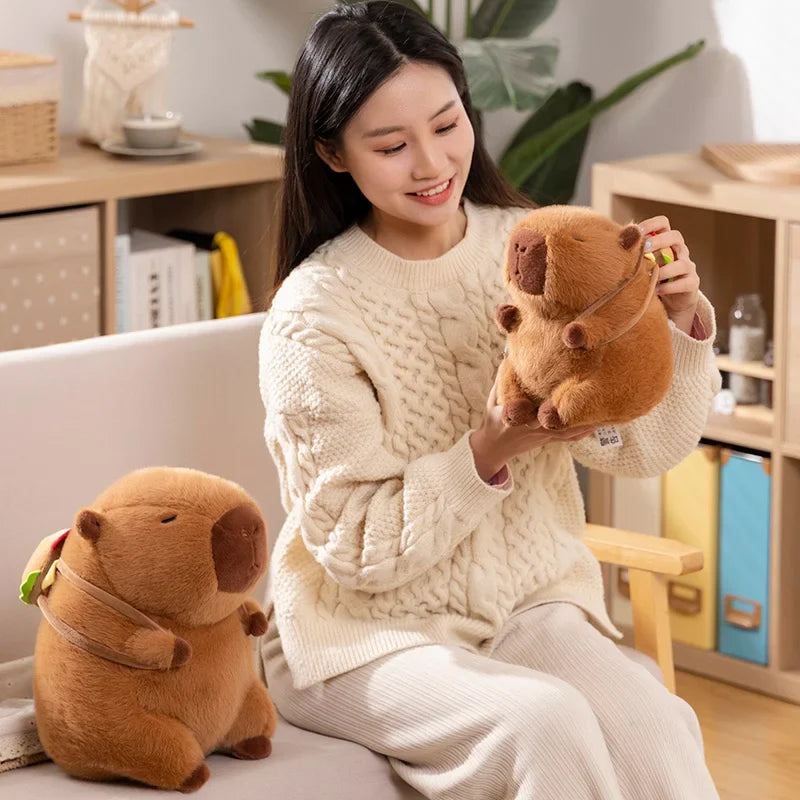 Fluffy Capybara Burger Bag Plushies-Kawaii Dream