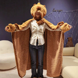 Fluffy Capybara Cloak Hooded Blanket Cape-Kawaii Dream