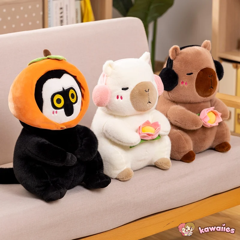 Fluffy Capybara & Monkey Plushie Pals-Kawaii Dream