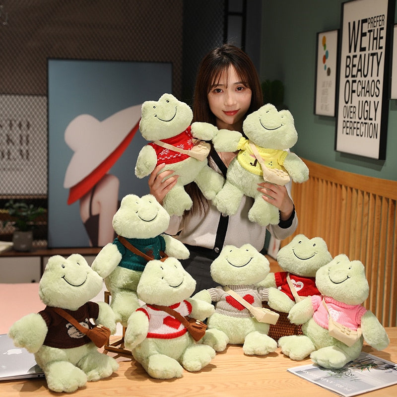 Fluffy Cheerful Frog Plushie Collection-Kawaii Dream