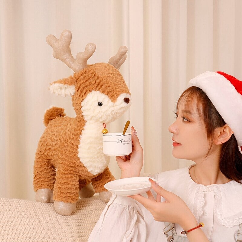 Fluffy Christmas Tree Reindeer Plushie-Kawaii Dream