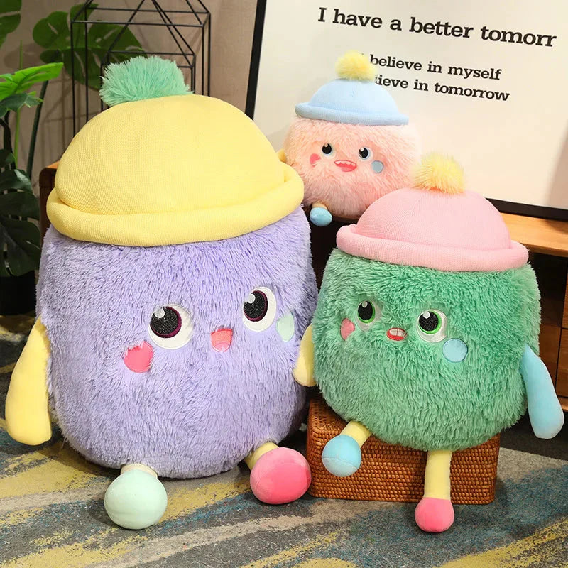 Fluffy Monster Milk Bottles Plushie-Kawaii Dream