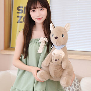 Fluffy Mother & Baby Kangaroo Plushie-Kawaii Dream